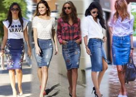 Denim skirt - what to wear with a denim skirt